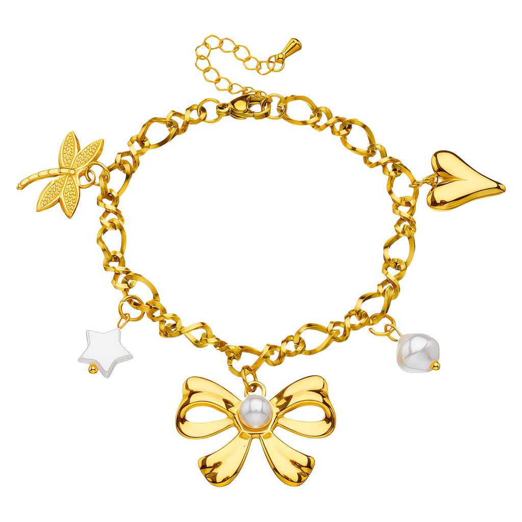 Bow Chain Bracelet | 18K Gold Plated Steel | JVNXII & CO.