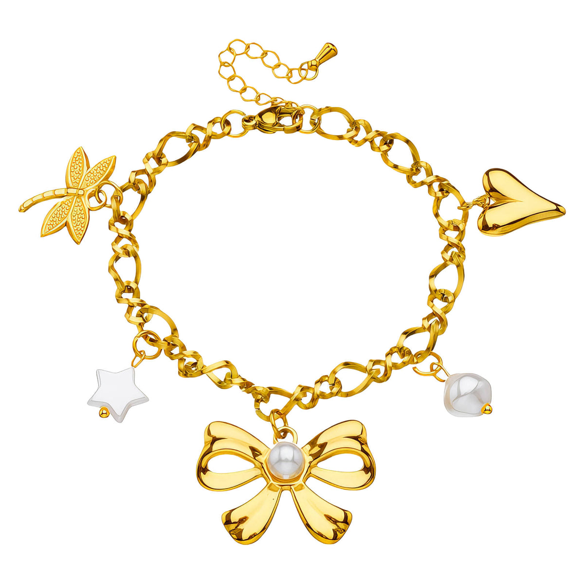 Bow Chain Bracelet | 18K Gold Plated Steel | JVNXII & CO.