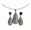 Silver Opaline Jewellery Set | Stainless Steel | JVNXII & CO.