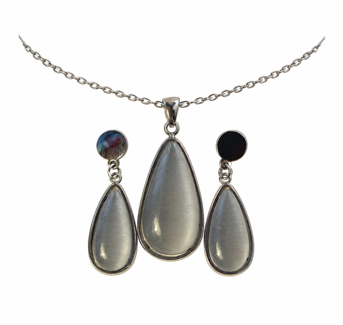 Silver Opaline Jewellery Set | Stainless Steel | JVNXII & CO.