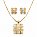 Golden Lumière Jewellery Set | 18K Gold Plated Steel | JVNXII & CO.