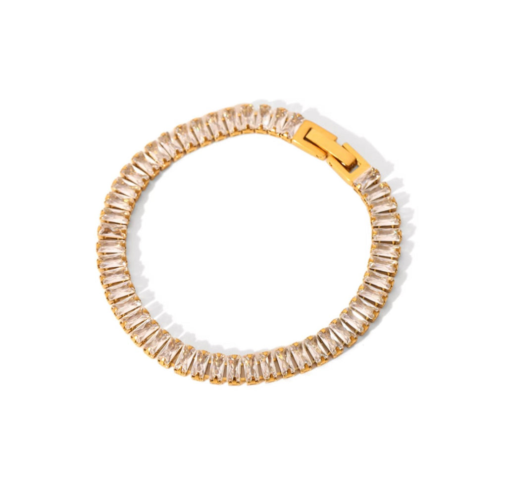 Tick Luxury Tennis Bracelet | 18K Gold Plated Steel | JVNXII & CO.
