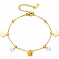 Butterfly Design Anklet | 18K Gold Plated Steel | JVNXII & CO.