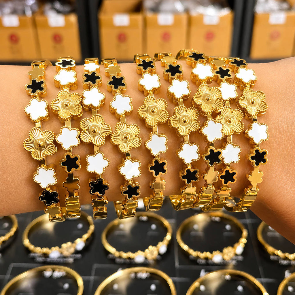 Flower Meadow bracelet | 18K Gold Plated Steel | JVNXII & CO.