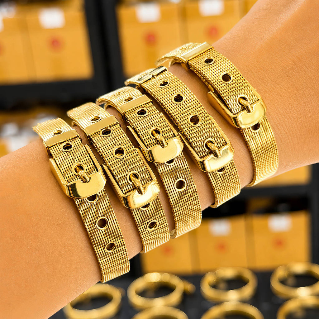 Belt Bracelet | 18K Gold Plated Steel | JVNXII & CO.