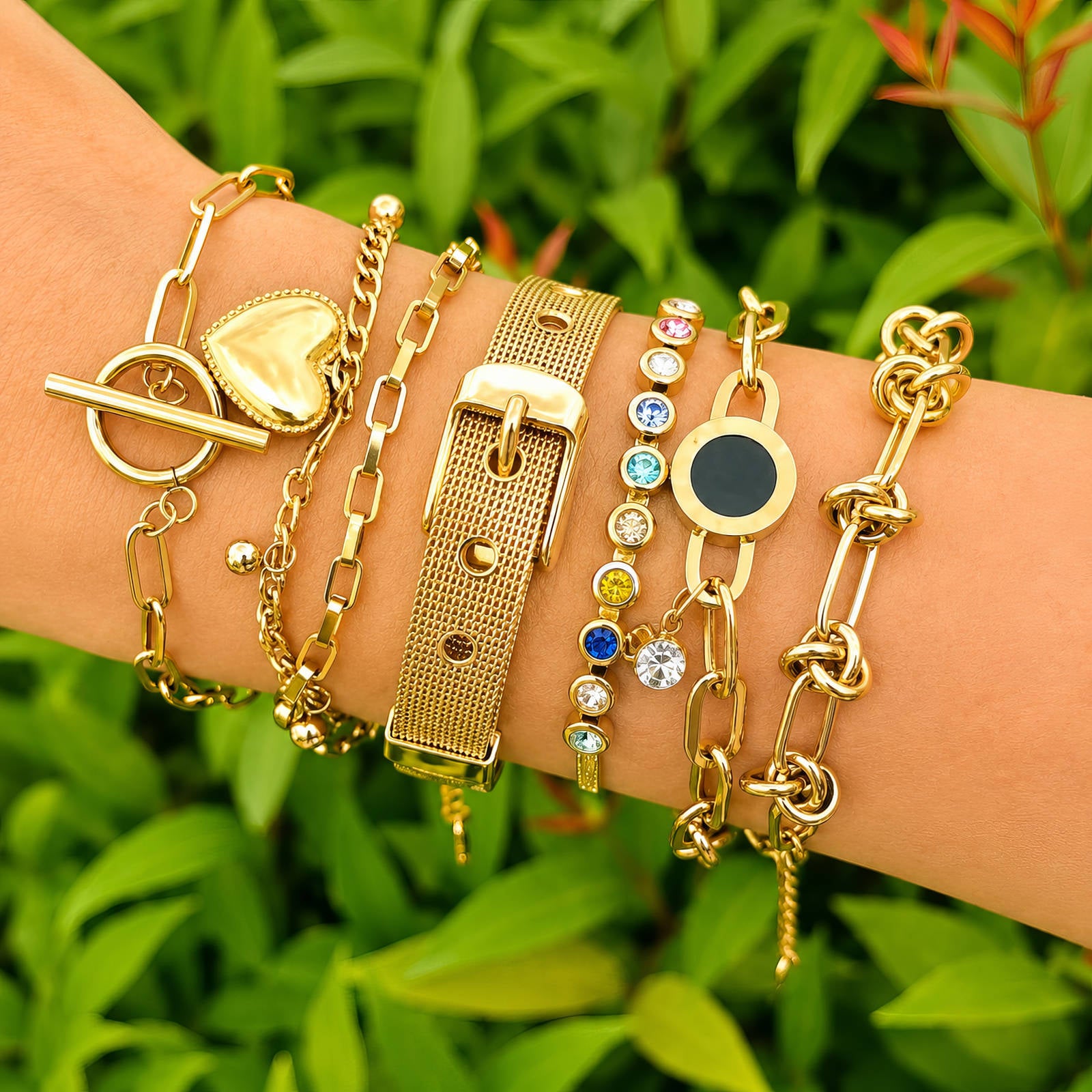 Belt Bracelet | 18K Gold Plated Steel | JVNXII & CO.