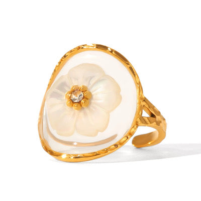Brigitte Floral Ring | 18K Gold Plated Stainless Steel | JVNXII & CO.