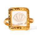 Monroe Shell Ring | 18K Gold Plated Stainless Steel | JVNXII & CO.