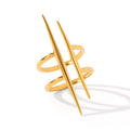 Linear Spire Ring | 18K Gold Plated Stainless Steel | JVNXII & CO.